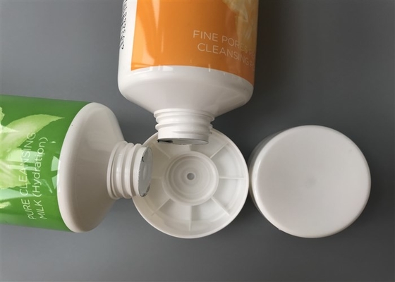 160g Plastic Cosmetic Tubes MDPE Offset Printing With Gloss Flip Top Cap