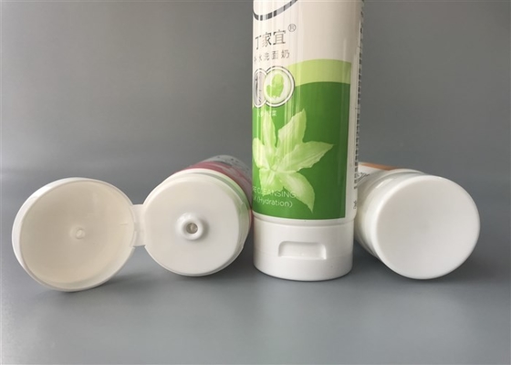 160g Plastic Cosmetic Tubes MDPE Offset Printing With Gloss Flip Top Cap