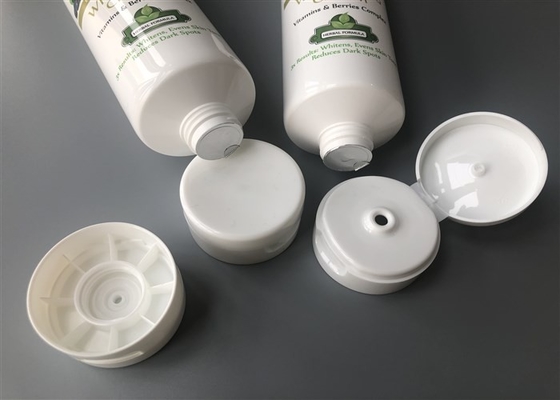Cream Tube Packaging White Extruded With Glossy Flip Top Cap Cosmetic Whitning