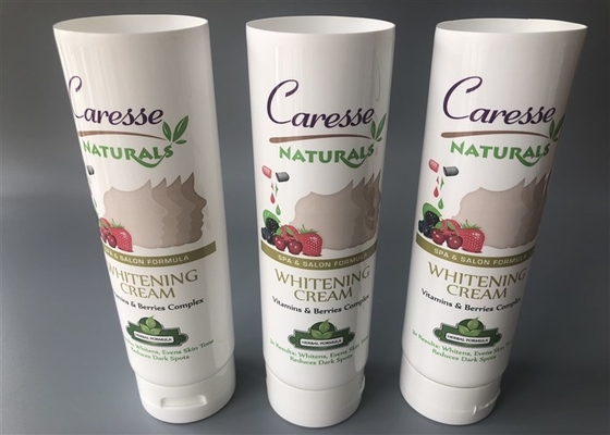 Cream Tube Packaging White Extruded With Glossy Flip Top Cap Cosmetic Whitning