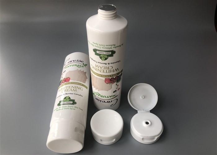 Cream Tube Packaging White Extruded With Glossy Flip Top Cap Cosmetic Whitning